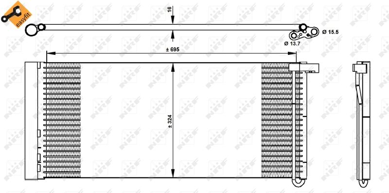 NRF 350331 Condenser, air conditioning