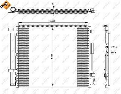 Condenser, air conditioning NRF 350333
