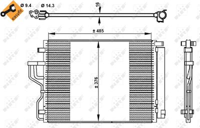Condenser, air conditioning NRF 350334