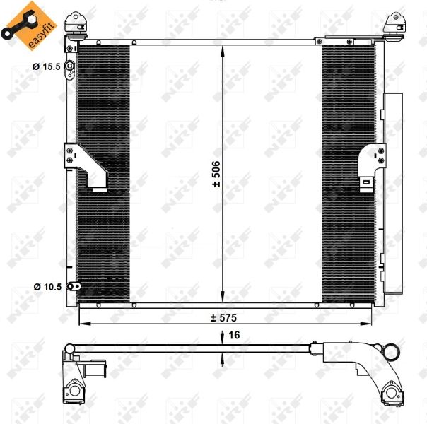 NRF 350335 Condenser, air conditioning