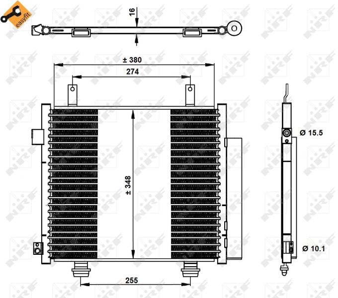 NRF 350337 Condenser, air conditioning