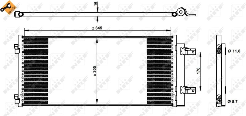 NRF 350338 Condenser, air conditioning