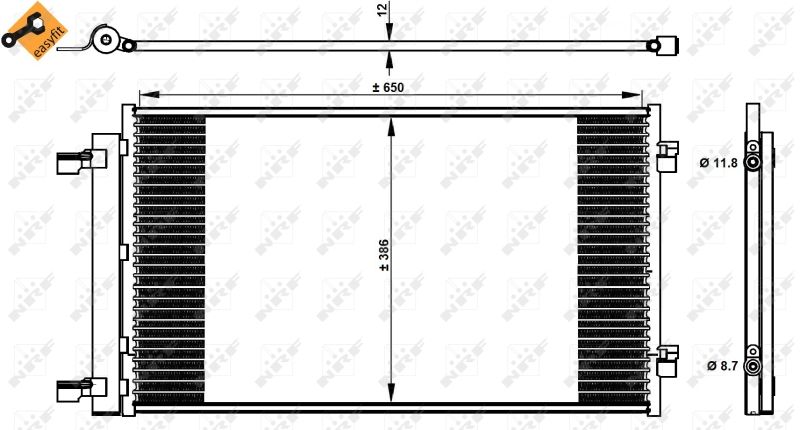 NRF 350339 Condenser, air conditioning