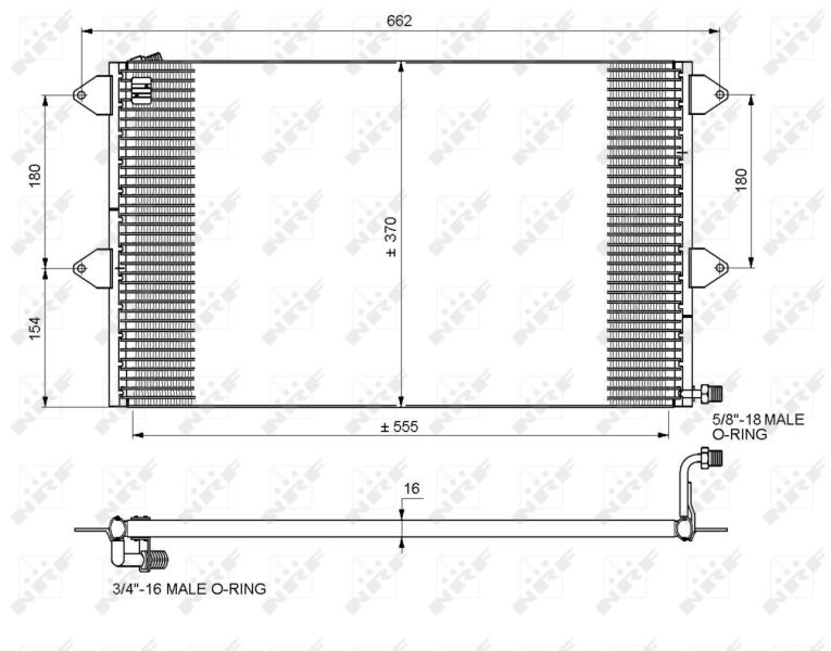NRF 35034 Condenser, air conditioning