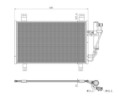 Condenser, air conditioning NRF 350361