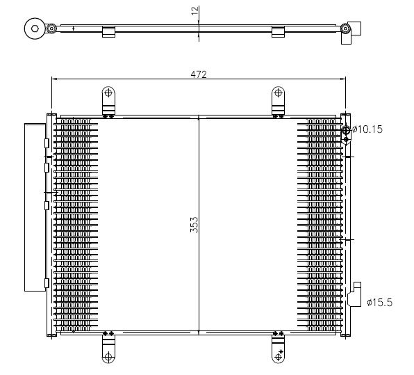 NRF 350371 Condenser, air conditioning