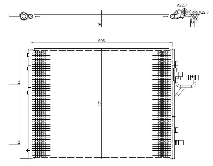 NRF 350375 Condenser, air conditioning