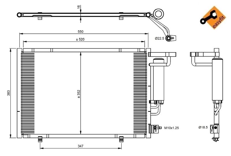 NRF 350395 Condenser, air conditioning