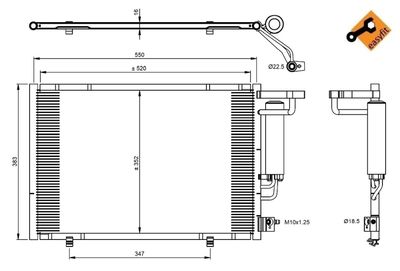 Condenser, air conditioning NRF 350395
