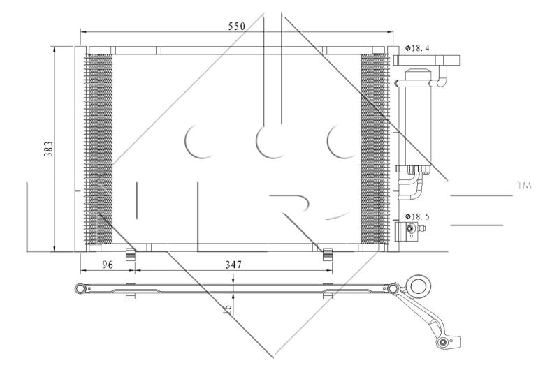 NRF 350396 Condenser, air conditioning