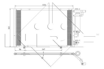 Condenser, air conditioning NRF 350396