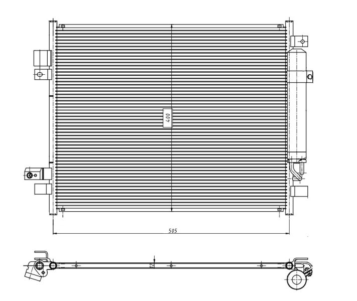 NRF 350418 Condenser, air conditioning