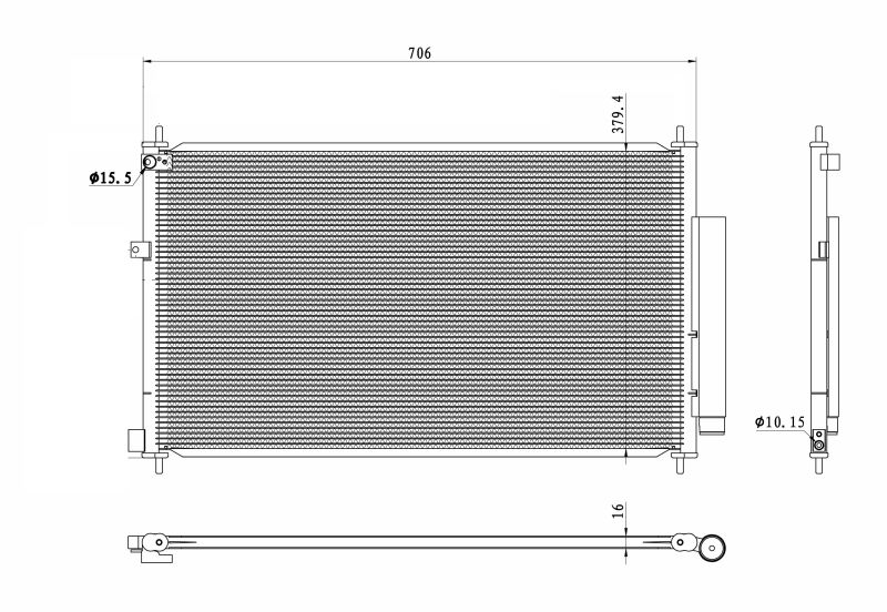 NRF 350419 Condenser, air conditioning