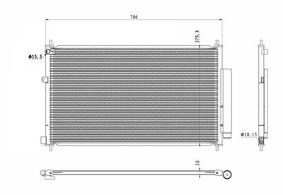 Condenser, air conditioning NRF 350419