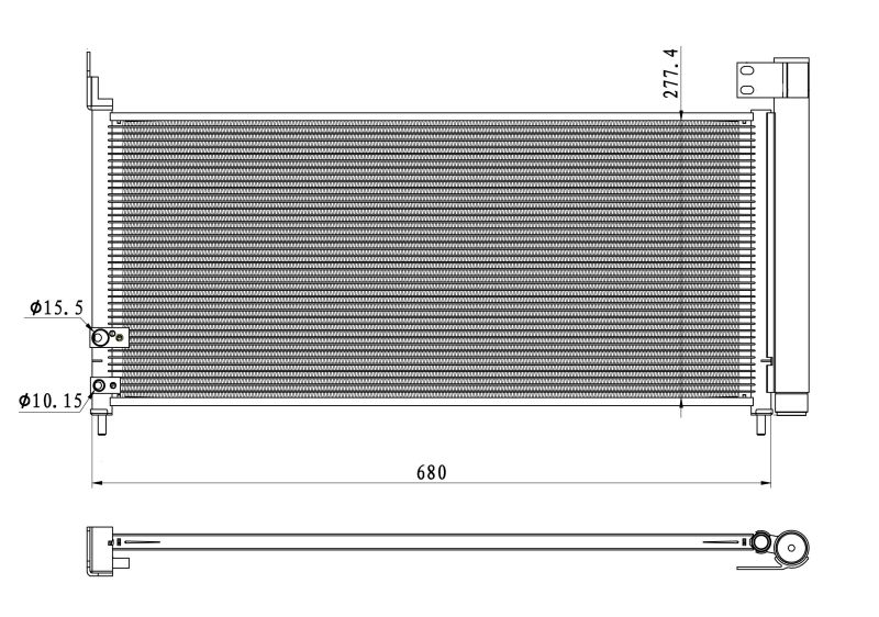 NRF 350423 Condenser, air conditioning