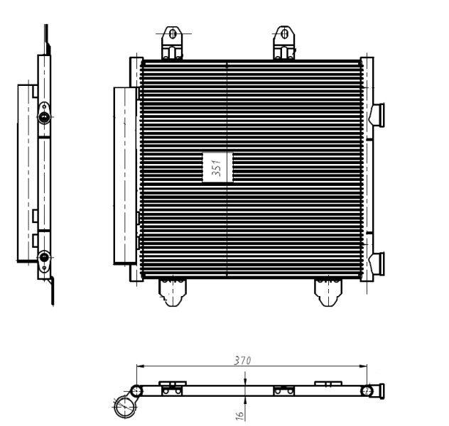 NRF 350445 Condenser, air conditioning
