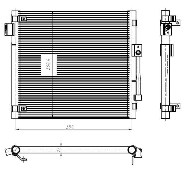 NRF 350447 Condenser, air conditioning