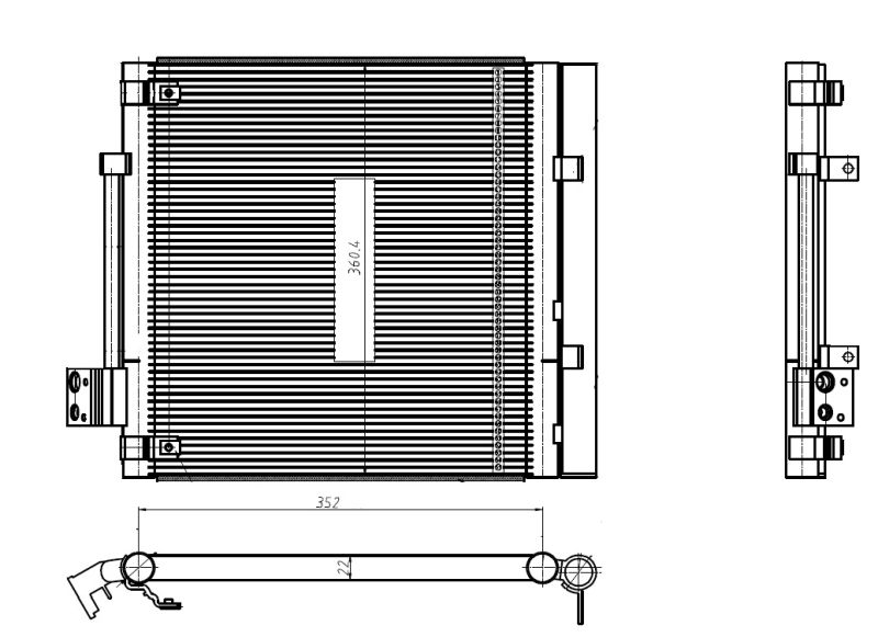 NRF 350448 Condenser, air conditioning