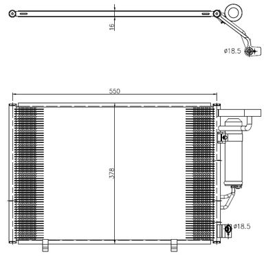 Condenser, air conditioning NRF 350456