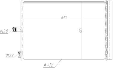 Condenser, air conditioning NRF 350457