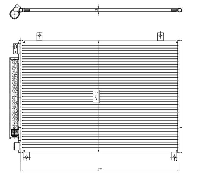 NRF 350461 Condenser, air conditioning