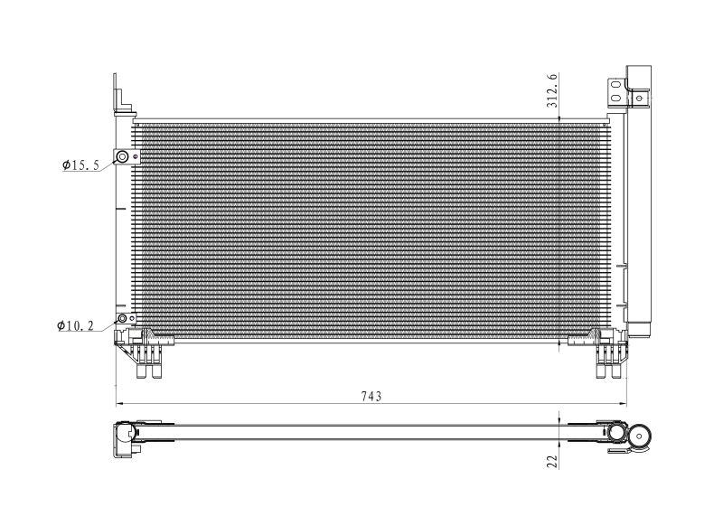 NRF 350466 Condenser, air conditioning