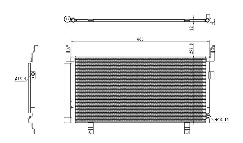 NRF 350468 Condenser, air conditioning