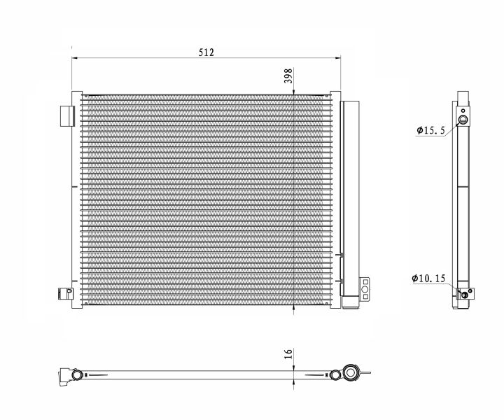 NRF 350469 Condenser, air conditioning