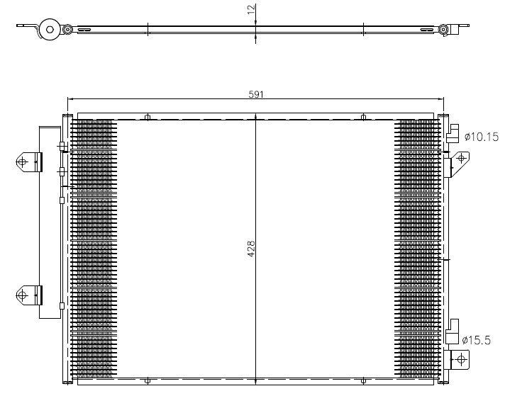 NRF 350472 Condenser, air conditioning