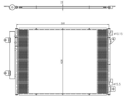 Condenser, air conditioning NRF 350472