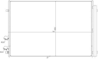 Condenser, air conditioning NRF 350477