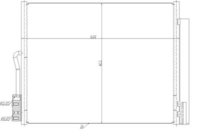Condenser, air conditioning NRF 350478
