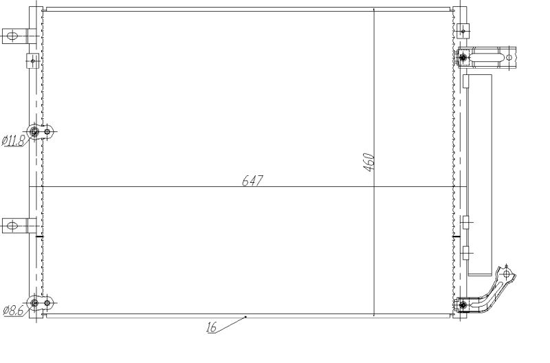 NRF 350485 Condenser, air conditioning