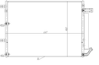 Condenser, air conditioning NRF 350485