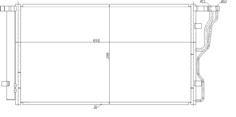NRF 350486 Condenser, air conditioning