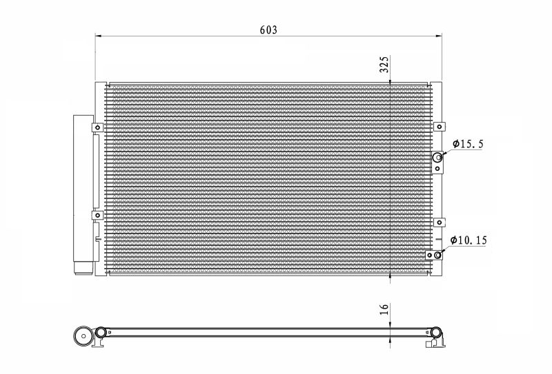 NRF 350487 Condenser, air conditioning