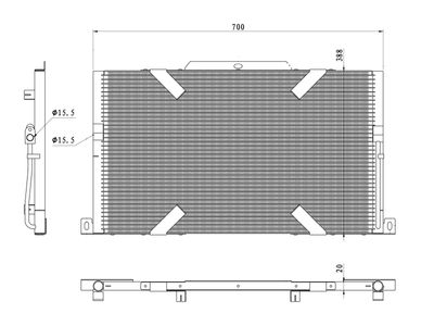 Condenser, air conditioning NRF 350489