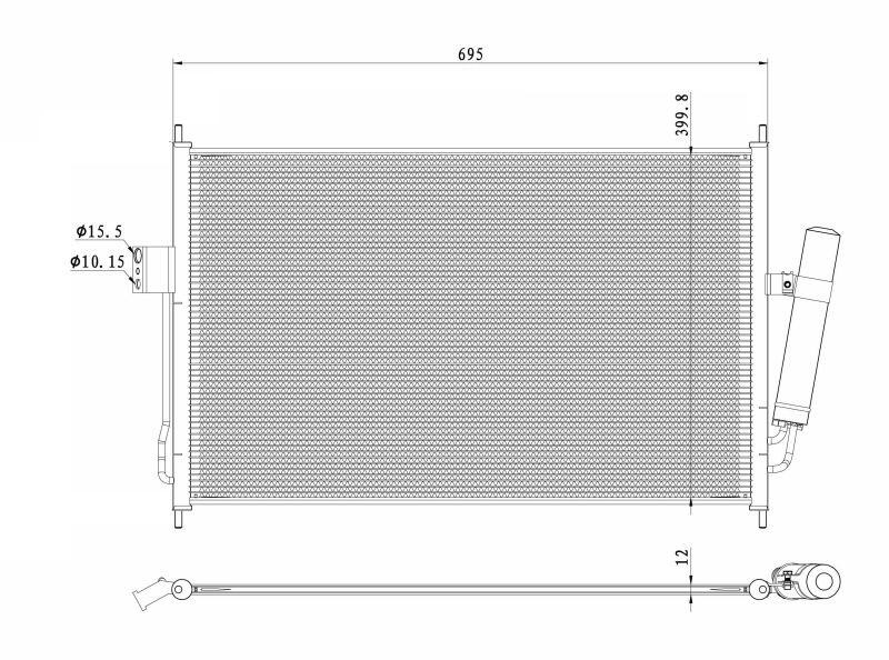 NRF 350490 Condenser, air conditioning