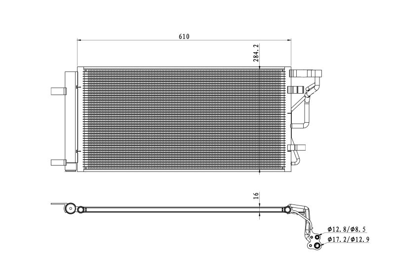 NRF 350491 Condenser, air conditioning