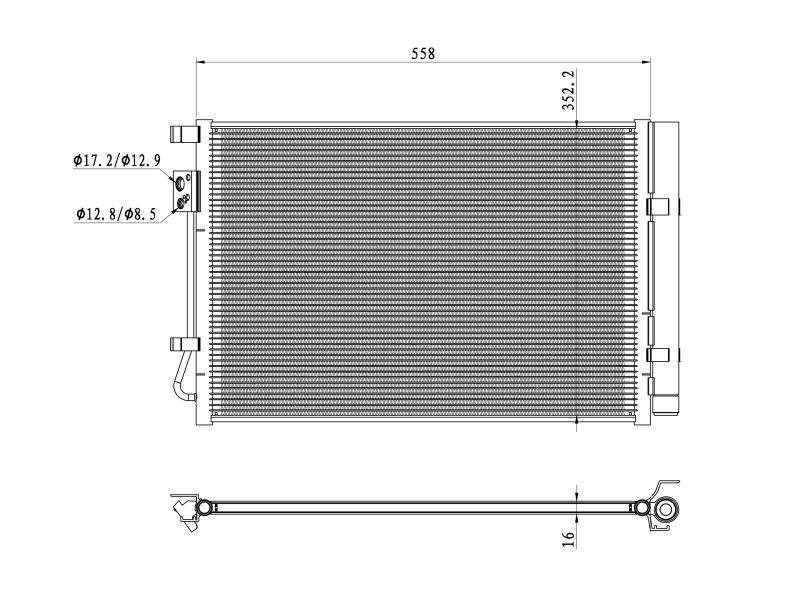 NRF 350492 Condenser, air conditioning