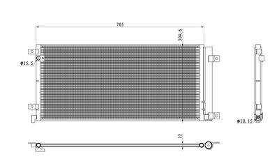 Condenser, air conditioning NRF 350494