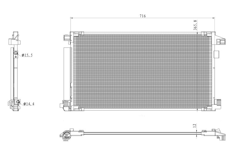 NRF 350500 Condenser, air conditioning