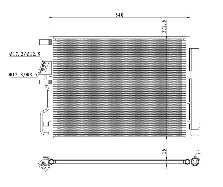 NRF 350501 Condenser, air conditioning
