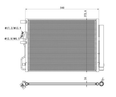 Condenser, air conditioning NRF 350501