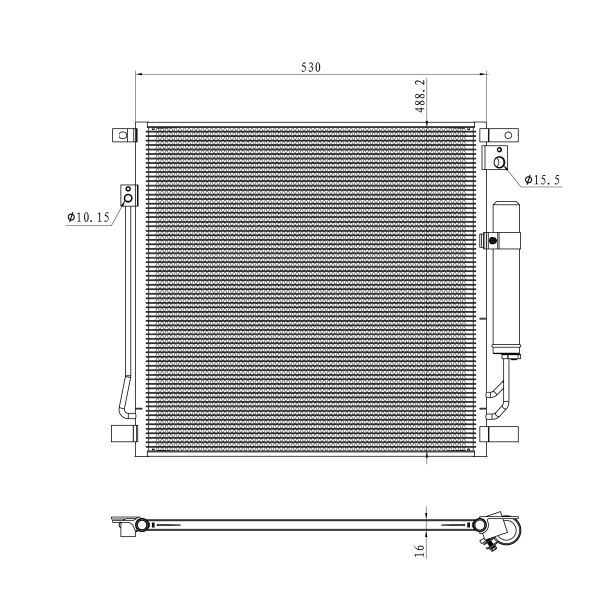 NRF 350502 Condenser, air conditioning