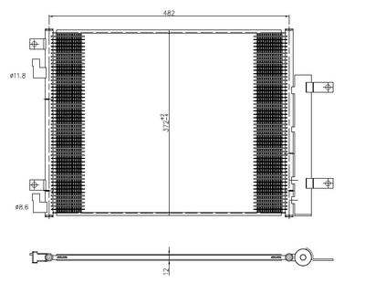 Condenser, air conditioning NRF 350506