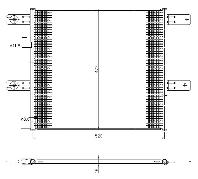 NRF 350508 Condenser, air conditioning