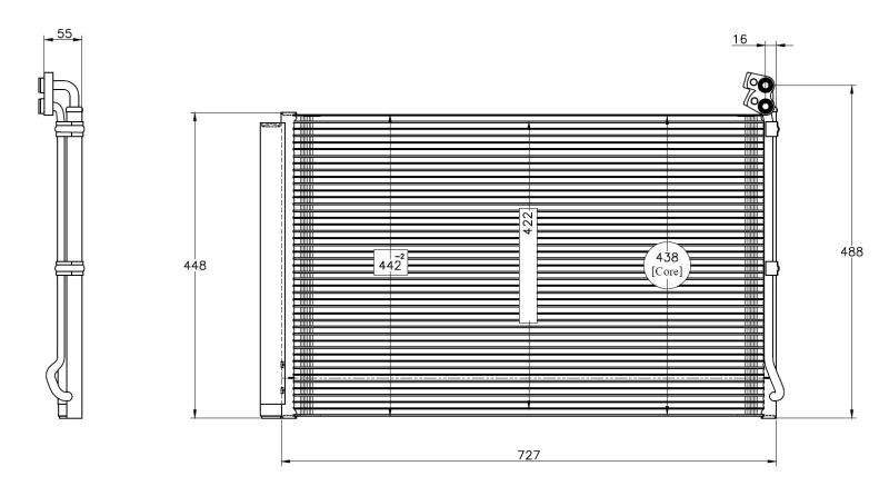 NRF 350608 Condenser, air conditioning