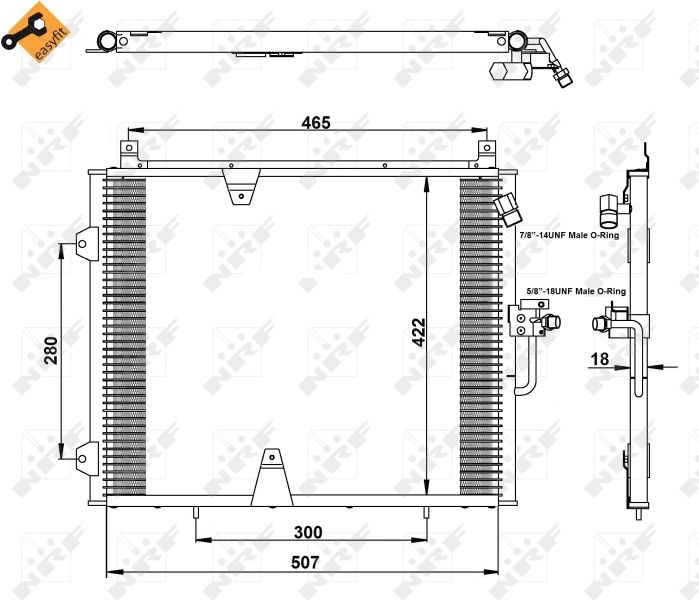 NRF 35129 Condenser, air conditioning