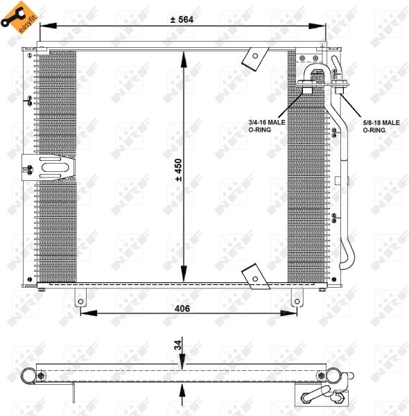 NRF 35132 Condenser, air conditioning